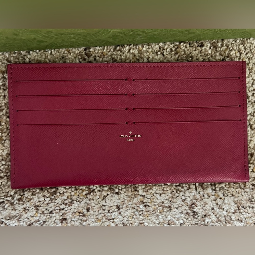 Louis Vuitton Calfskin Felicie Card Holder Insert Fuchsia
